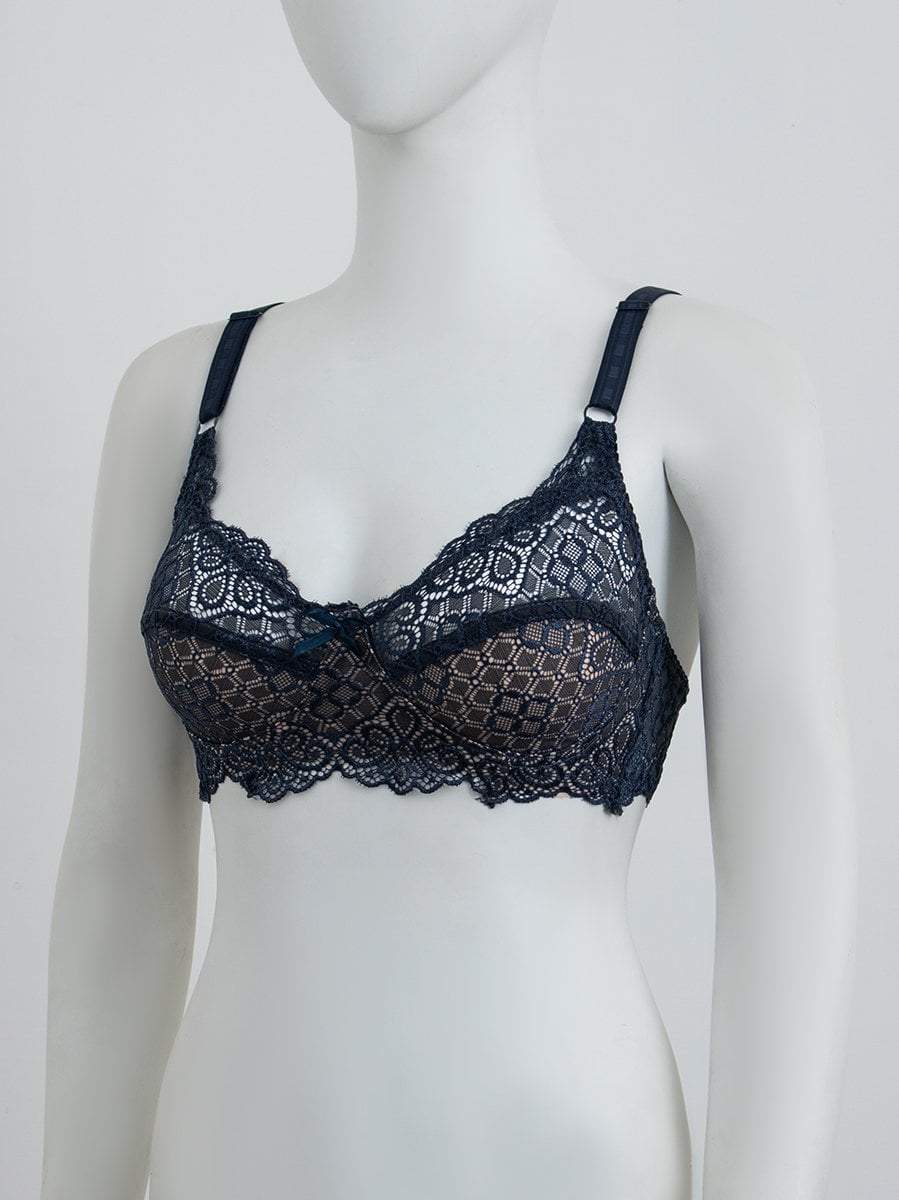 Lace Design Non-Padded Non-Wired Bra