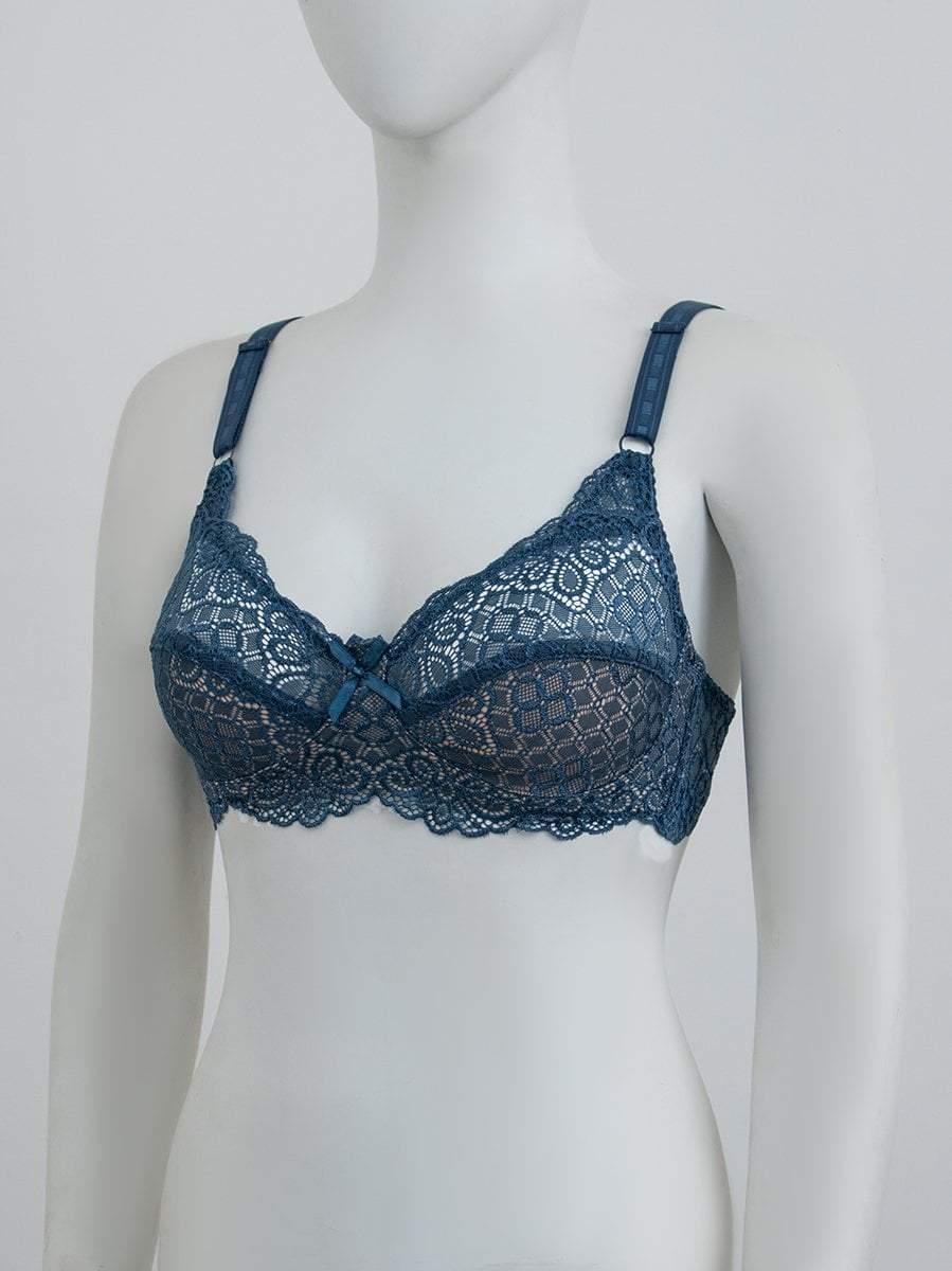 Lace Design Non-Padded Non-Wired Bra