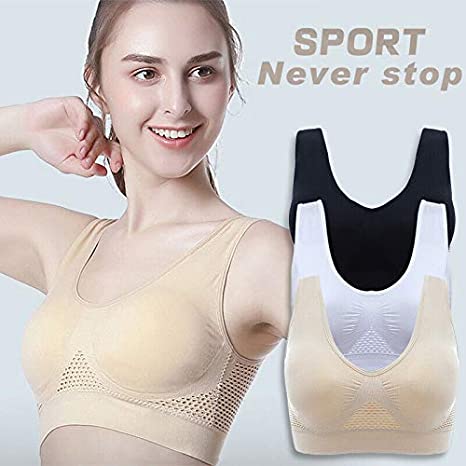 Aire Bra Seamless Breathable Versatile Nonpadded  - Ultra Comfort Pack of 3