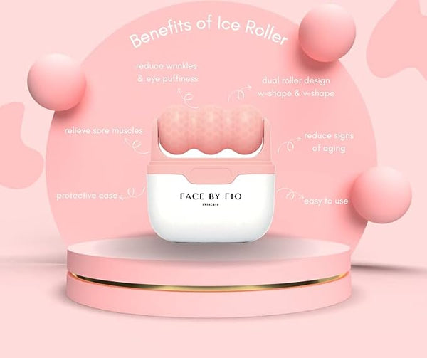 Face by Fio Ice Roller for Face &amp; Eye Puffiness Relief, Body Ice Roller, Prevents Wrinkles, Tightens pores, Migraine, Pain Relief and Minor Injury