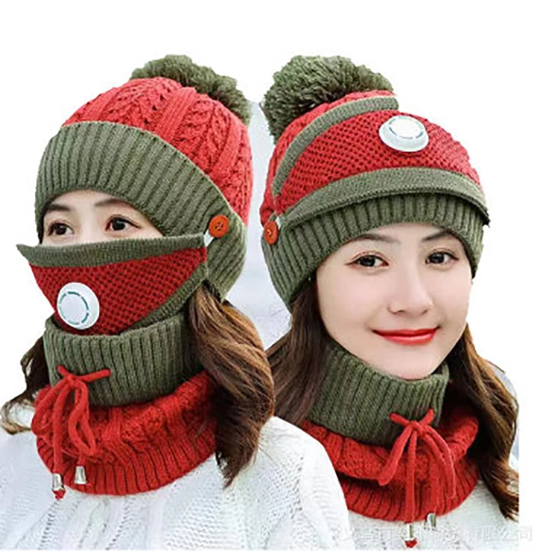 Warm ladies cap 3 in one