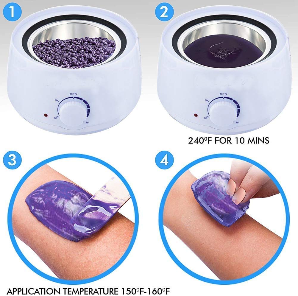 Professional Wax Heater Warmer Hair Removal Depilatory Waxing Kit