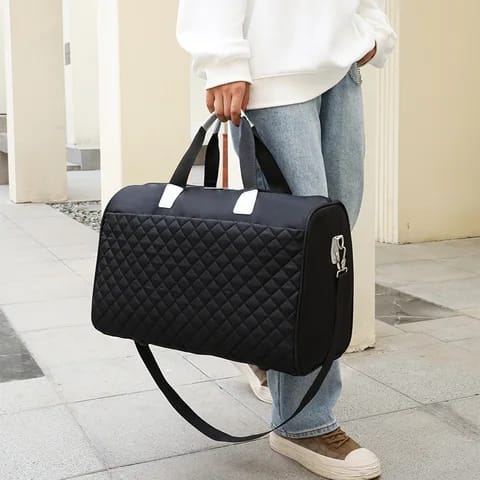 Lingge Travel Bag Women Shoulder Bag Large Capacity Bags Teenagers Sports Bag Casual Crossbody Bag Fashion Brand Luggage Bag