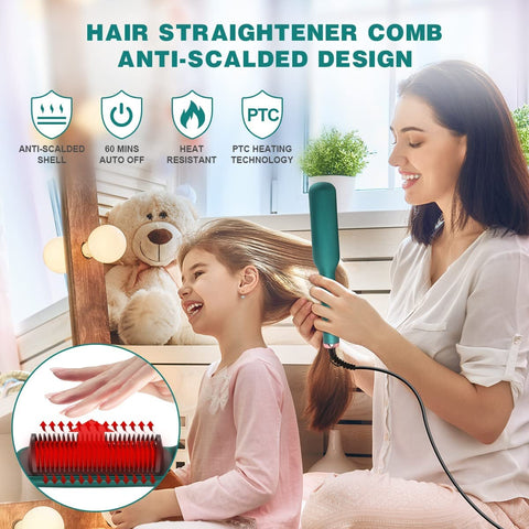 Hair Straightener Comb, Straight Hair Comb, Anion Hair Straightening Comb For Women - LF909 - Fabvariety