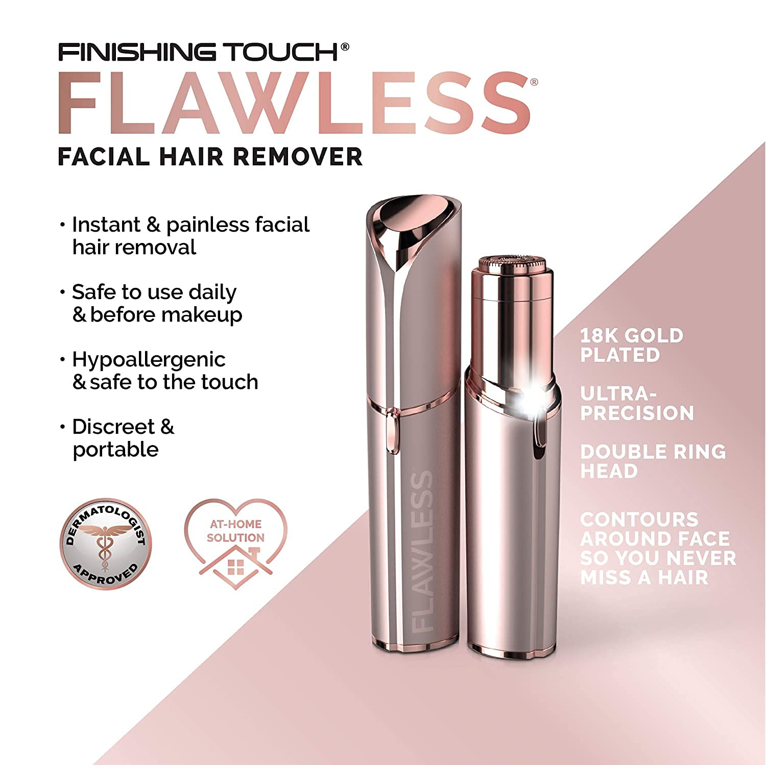 Finishing Touch Flawless Original Women's Painless Facial Hair Remover