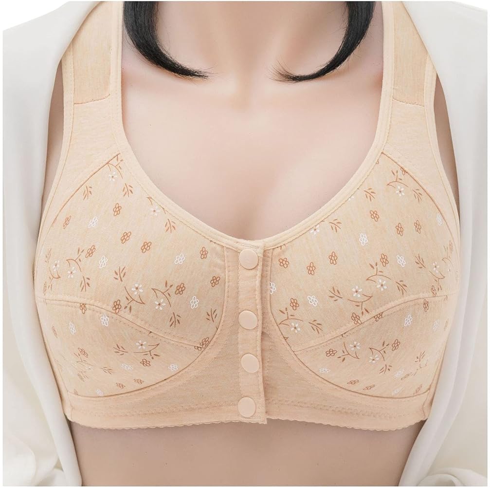 3 button front open light paded bra