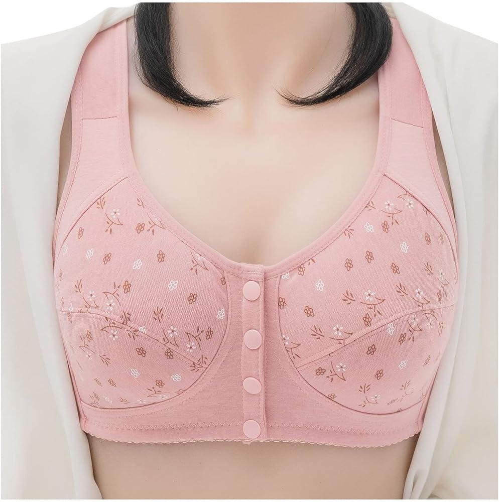 3 button front open light paded bra