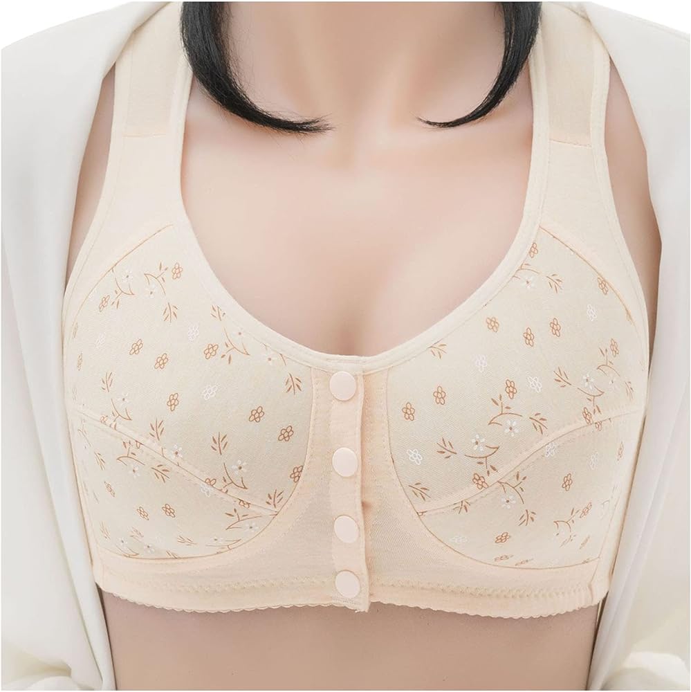 3 button front open light paded bra