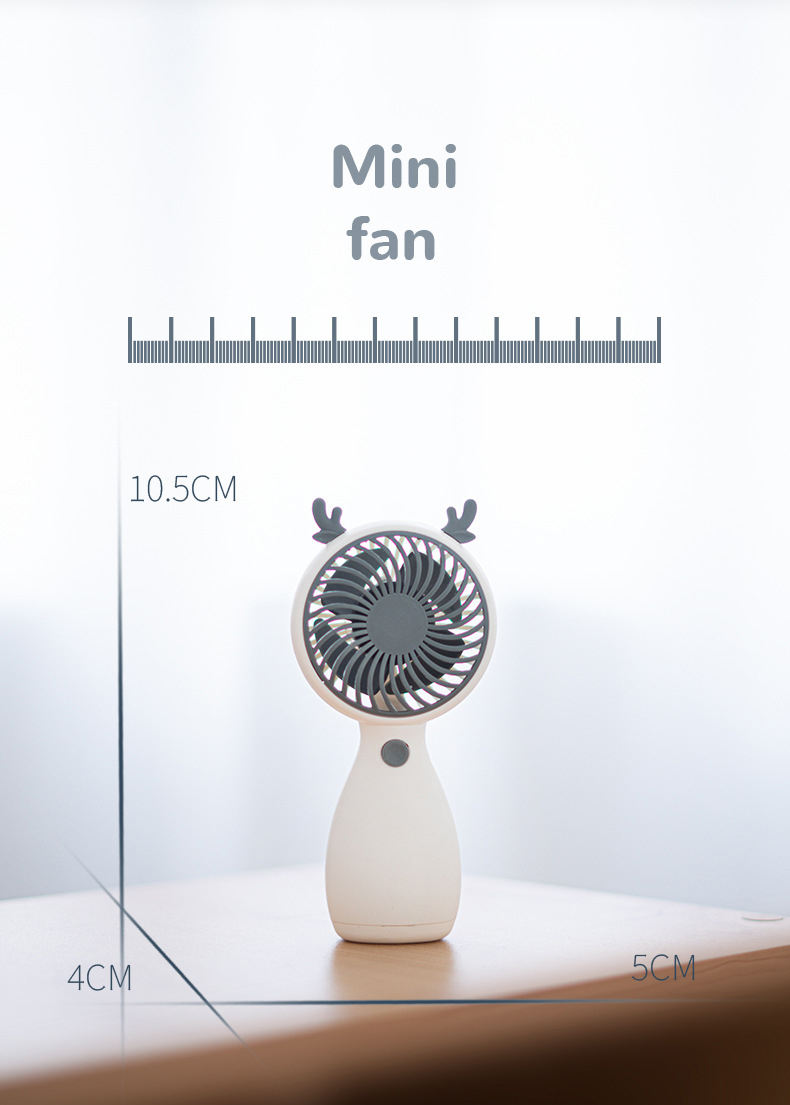 Outdoor Travel Usb Charging Fan Mini Rechargeable Handheld Cartoon Cat Head Cute Portable Summer Creative - Vs