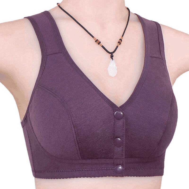 3 button front open light paded bra