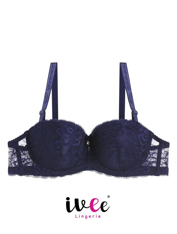 BINNYS  Contrast Sheer Lace Push-Up Bra, Cup C IMPORTED STUFF 5024CLP