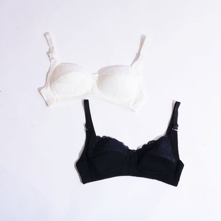 Embroidery light padded bra