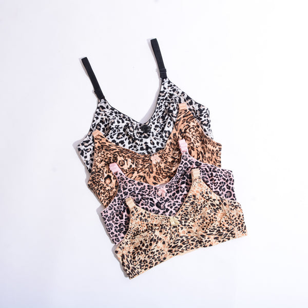 Cheetah Printed Non Padded Non Wired Bra