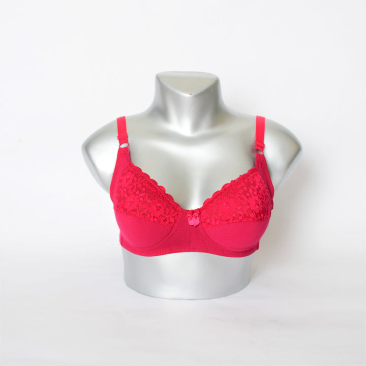 Embroidery light padded bra