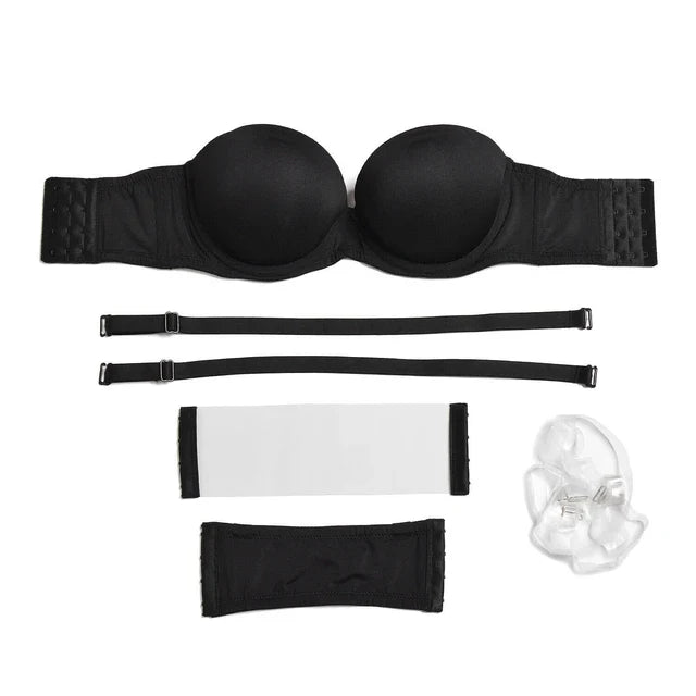 Non padded strapless bra