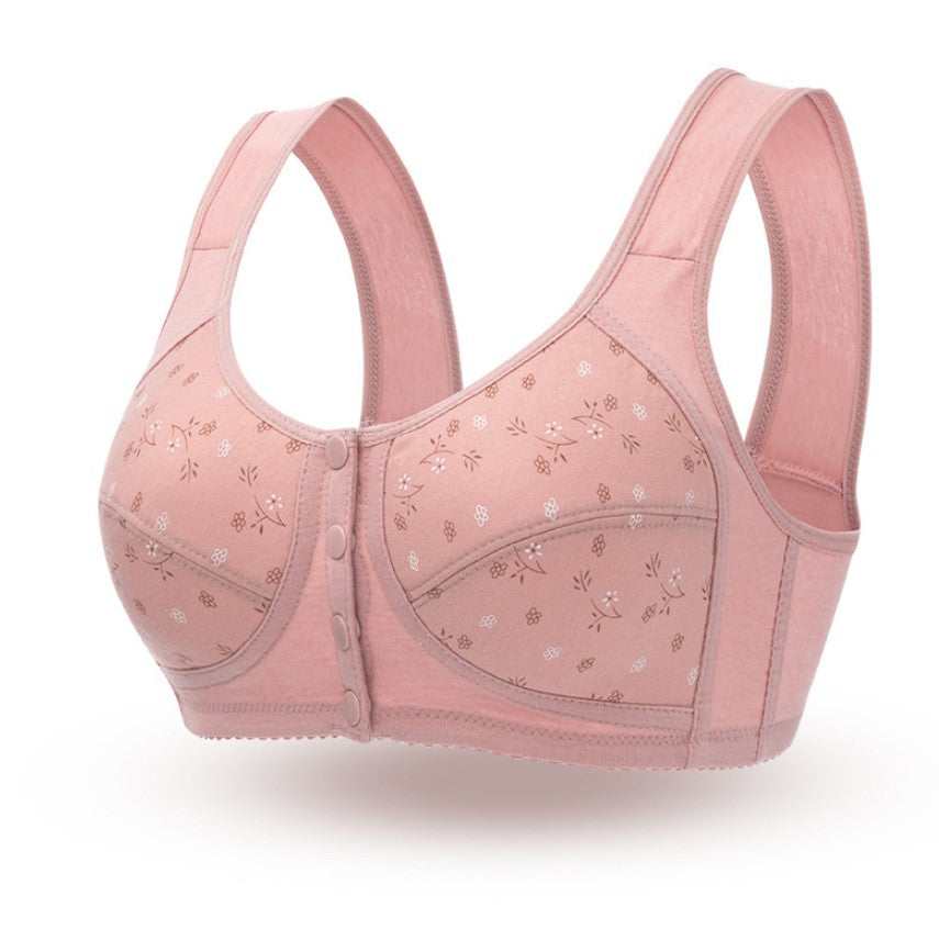 Front open Front Closure Cotton bra large size sports underwear women's bra