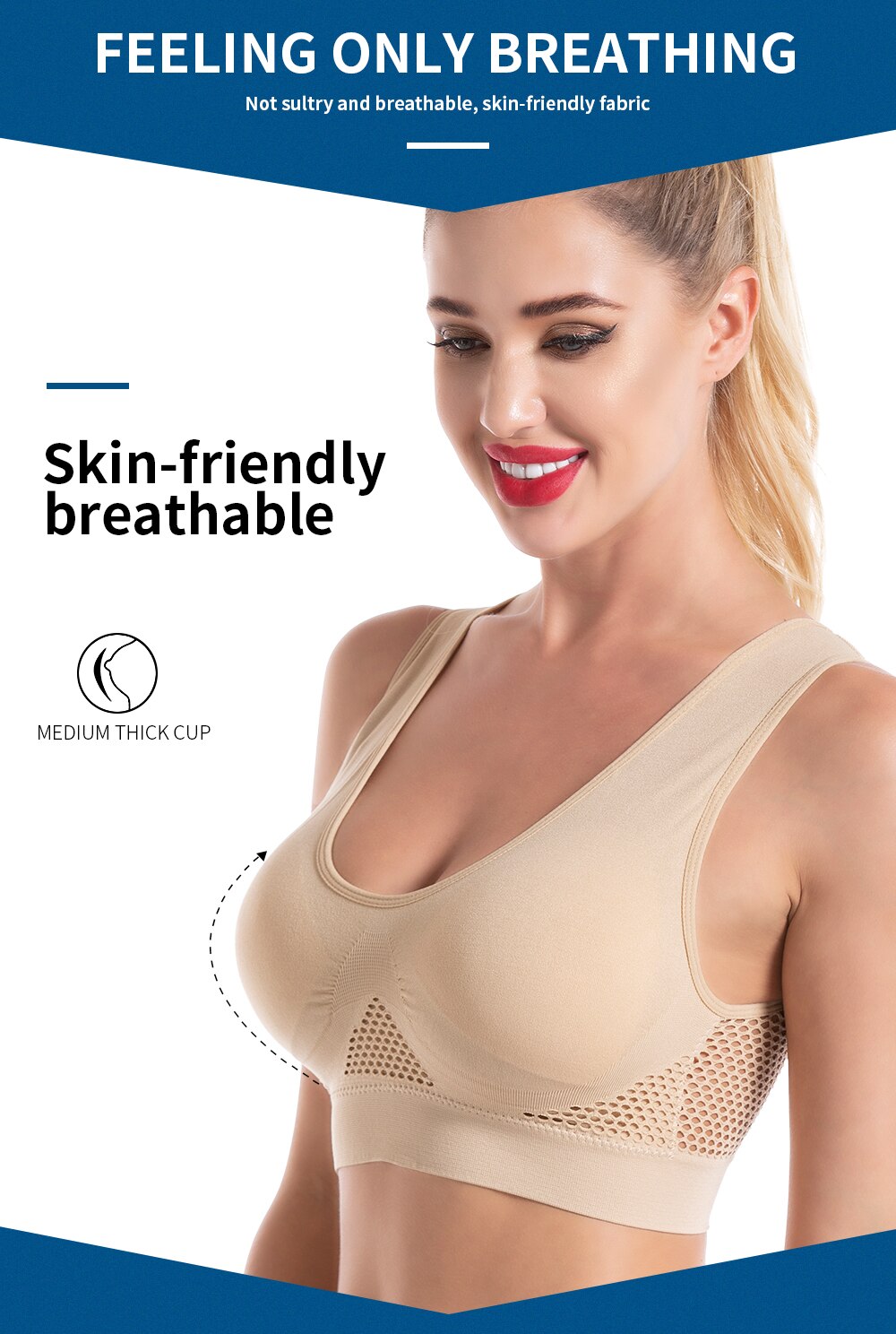 Aire Bra Seamless Breathable Versatile Nonpadded  - Ultra Comfort Pack of 3