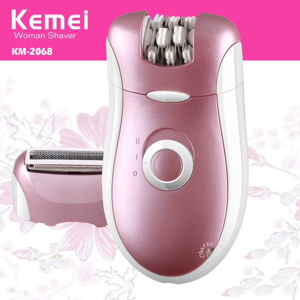 Kemei KM-2068 Electric Rechargeable Shaver Epilator Woman Hair Remover for Body