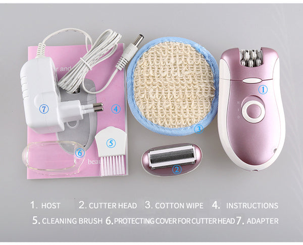 Kemei KM-2068 Electric Rechargeable Shaver Epilator Woman Hair Remover for Body