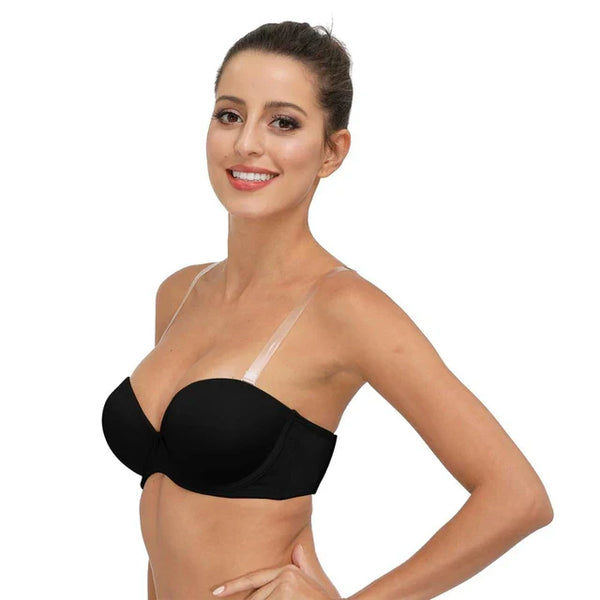 Non padded strapless bra