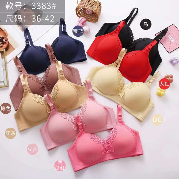 Front butfly light padded bra