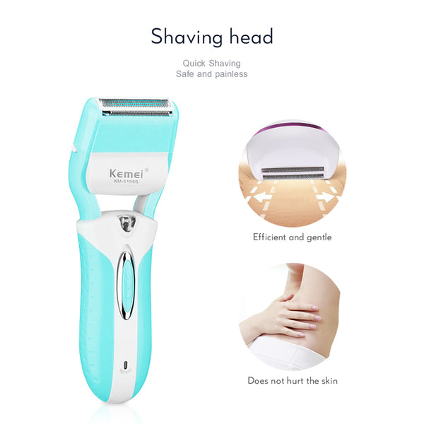 Kemei epilator KM-6198B electric epilator 3 in 1 hair remover callus remover with extra lady epilator