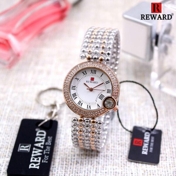 Reward Waterproof Watch Fashion Ladies Luxury Stainless Steel Quartz Wristwatch Relogio Feminino