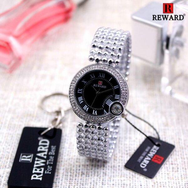 Reward Waterproof Watch Fashion Ladies Luxury Stainless Steel Quartz Wristwatch Relogio Feminino