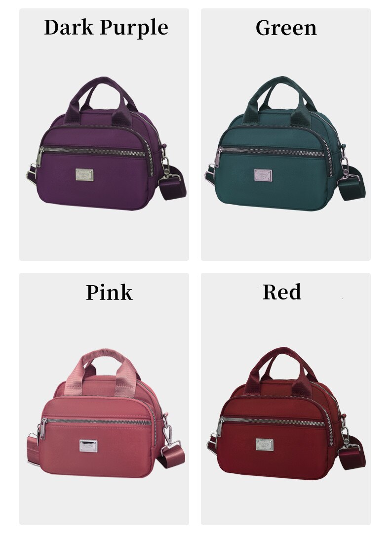 Women Oxford Shoulder Shell Bag Lady Crossbody Bag Small Handbag Female Women High Quality Oxford Zipper Handbags