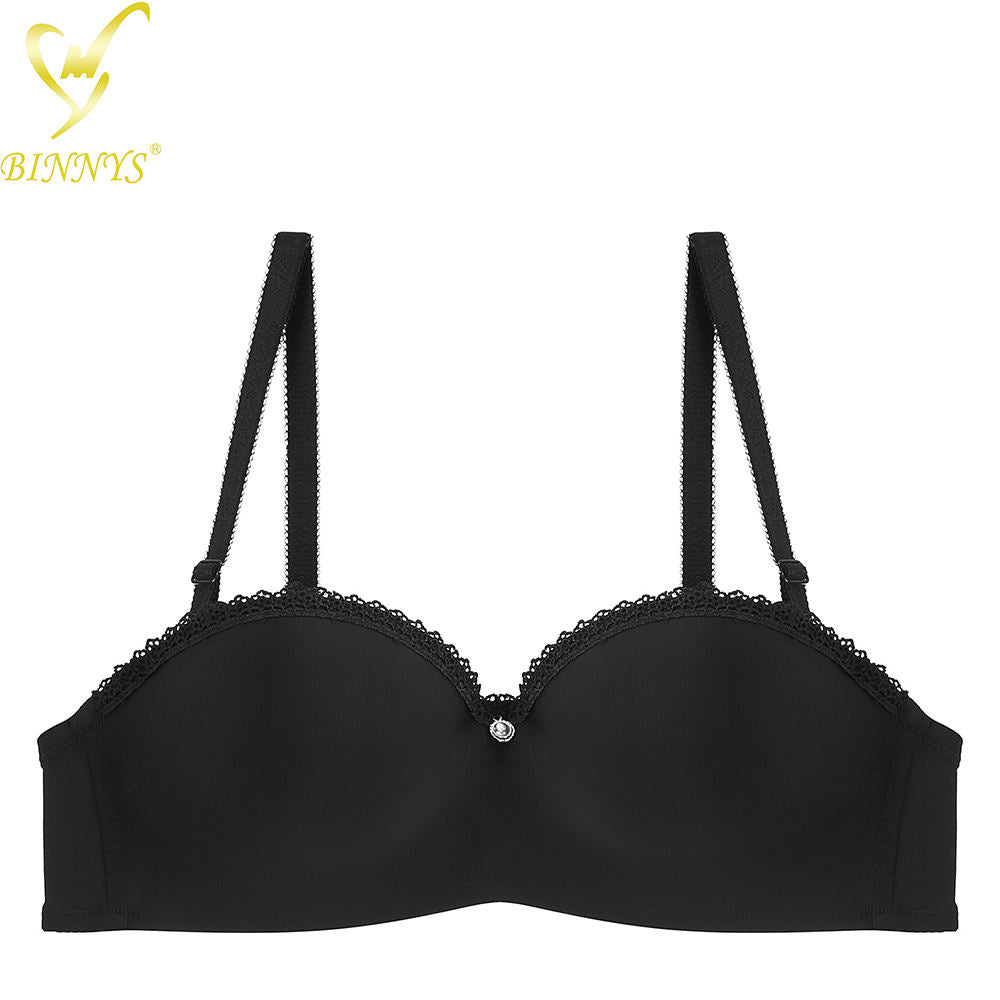 Binnys Comfortable 32 34 36 38 B Cup Size Half Cup Ladies Brasserie Bra For Woman