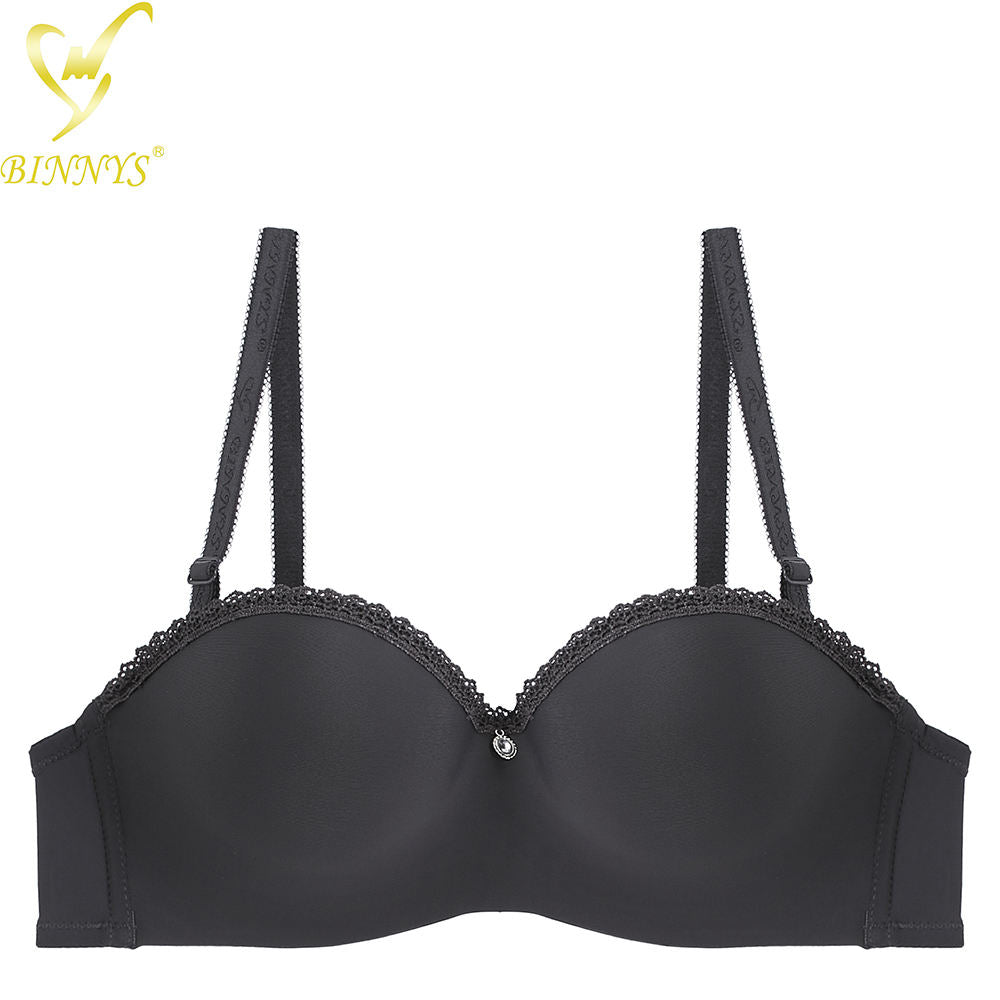 Binnys Comfortable 32 34 36 38 B Cup Size Half Cup Ladies Brasserie Bra For Woman