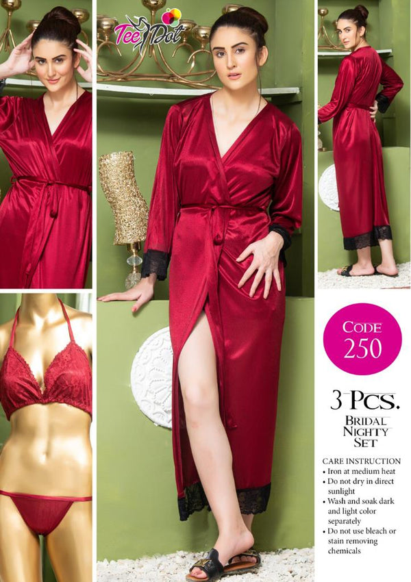 4 pcs silk nighty