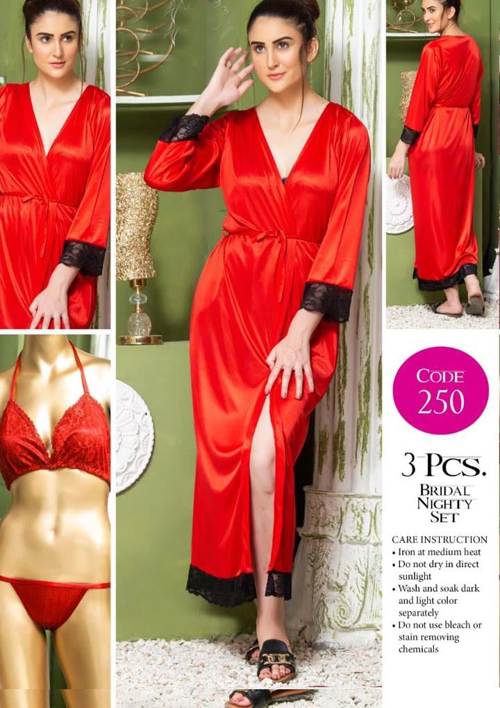 4 pcs silk nighty