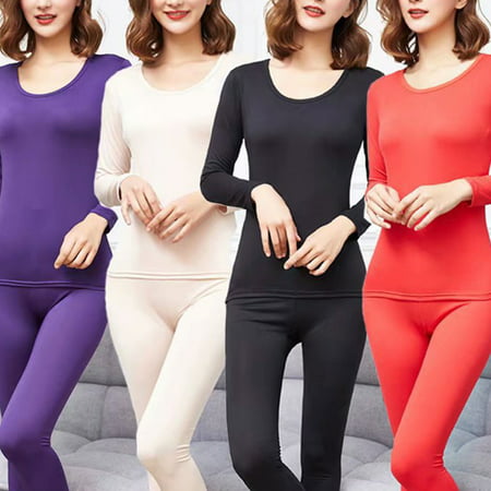 Women Winter Elastic Long Thermal Inner Wear Thermal Underwear Set