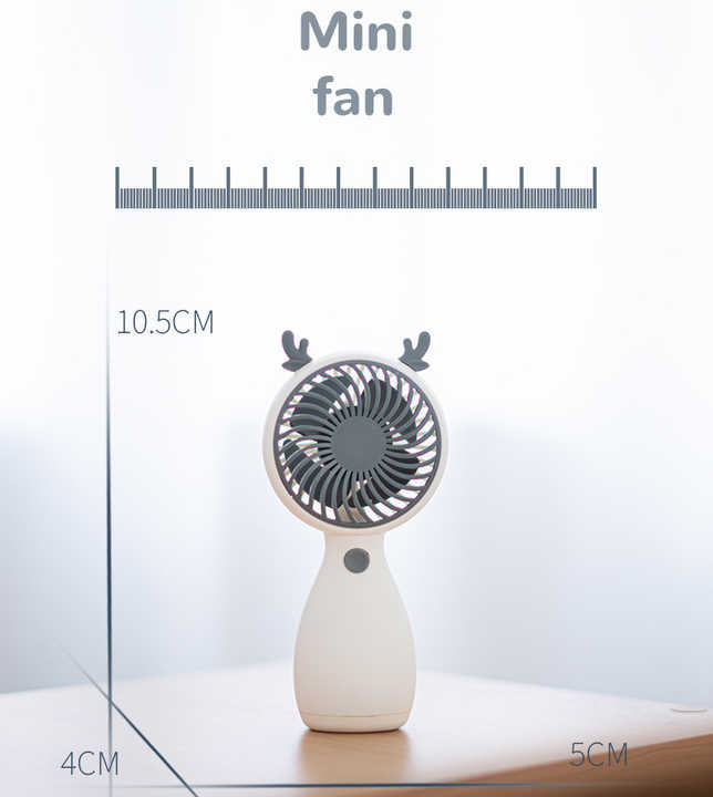 Outdoor Travel Usb Charging Fan Mini Rechargeable Handheld Cartoon Cat Head Cute Portable Summer Creative - Vs