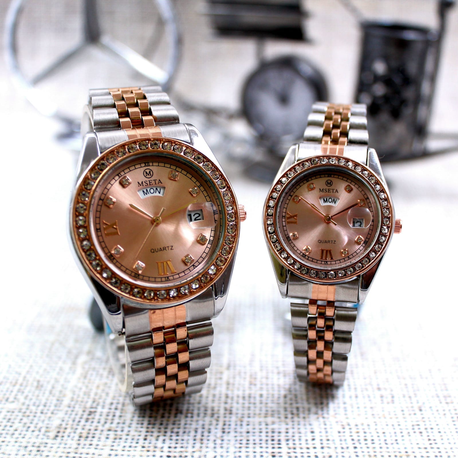 MSETA DATE TIME COUPLE WATCHES