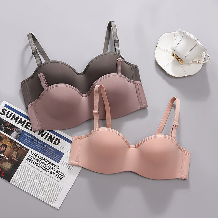 Half cup soft pushup bra