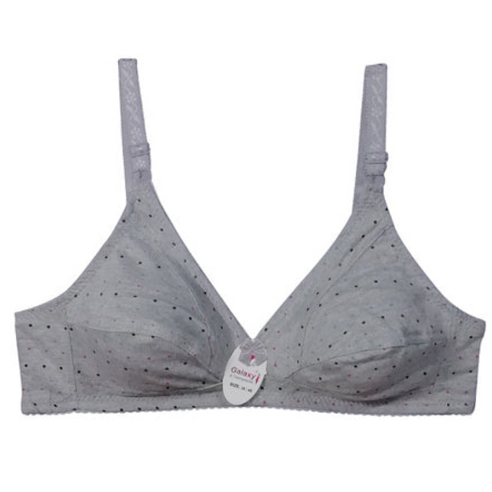 Seamless Polka Dot Cotton Regular Bra