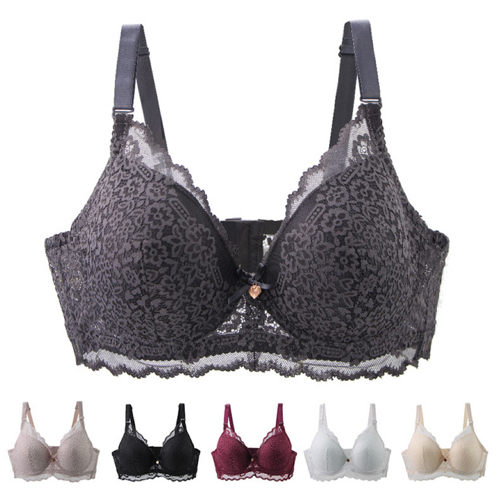 Lace Floral Bow Bras Elegant Lace Spandex Bra