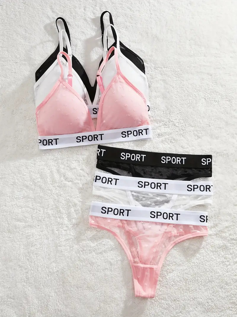 Sports bra panty set