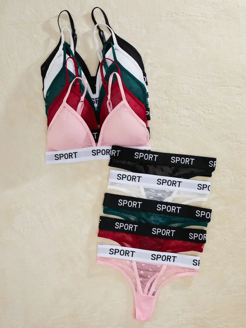 Sports bra panty set