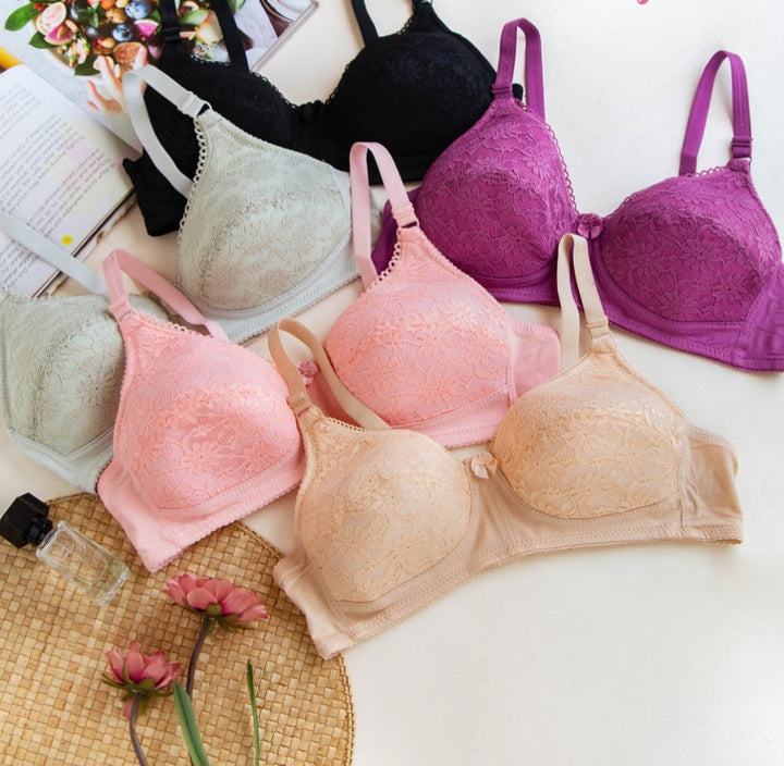 Light padded soft cotton bra