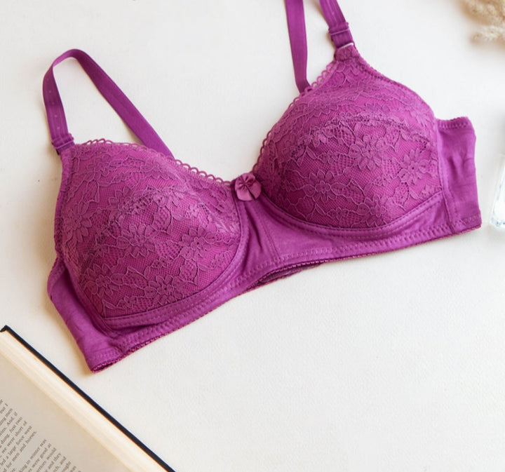 Light padded soft cotton bra