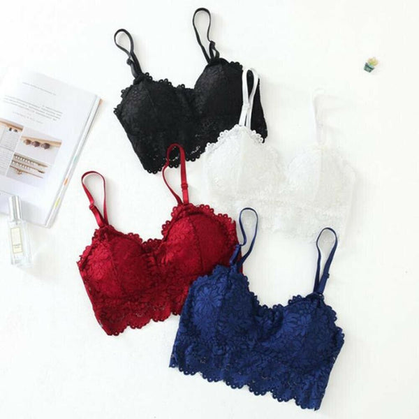 Lace Crop Top Bra Floral Vest Bralet Camisole Women Tank