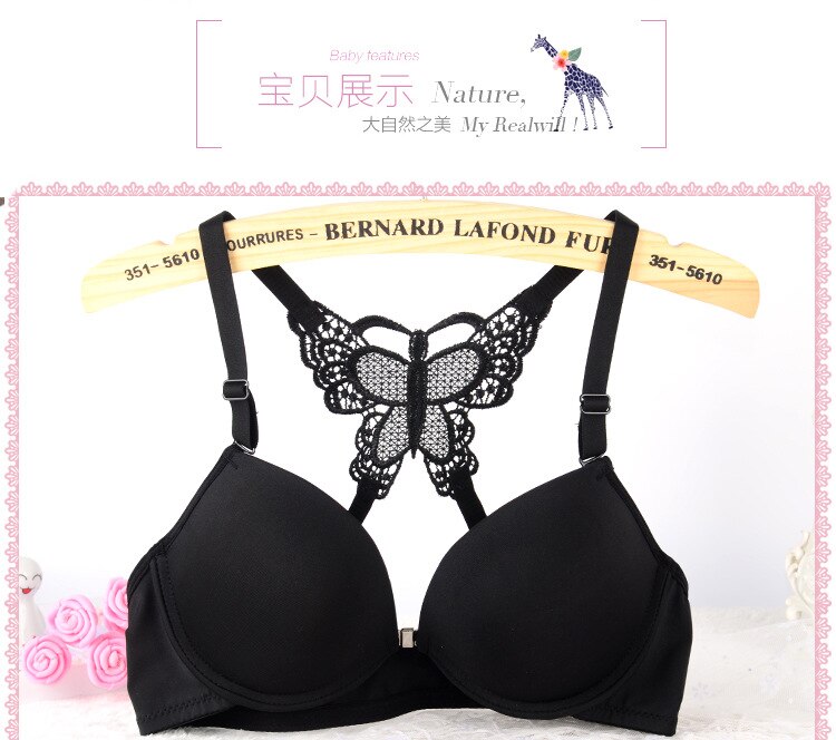 Push Up Bra Front Closure Butterfly  Back