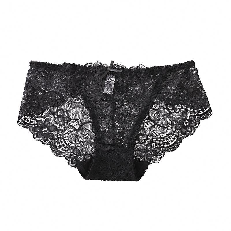 Pack of 3 women  Lace See-Through Breathable Fashion Panties Briefs Lingerie Underwear