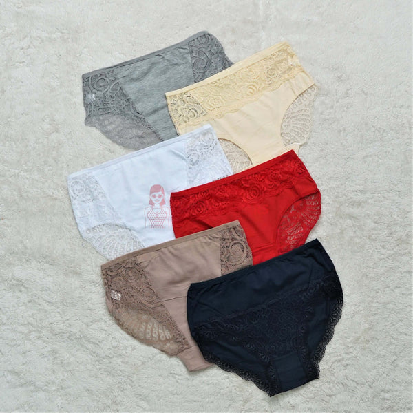 Pak of 3 cotton lace panties