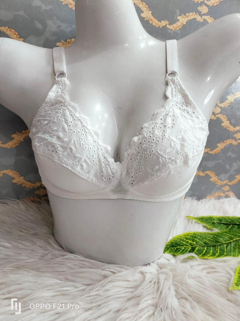 Cotton lace bra