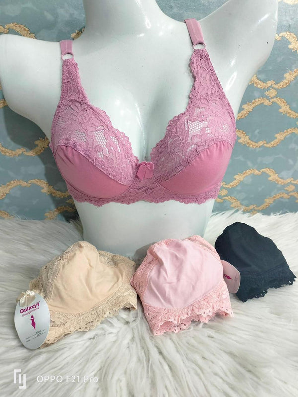 Cotton lace bra