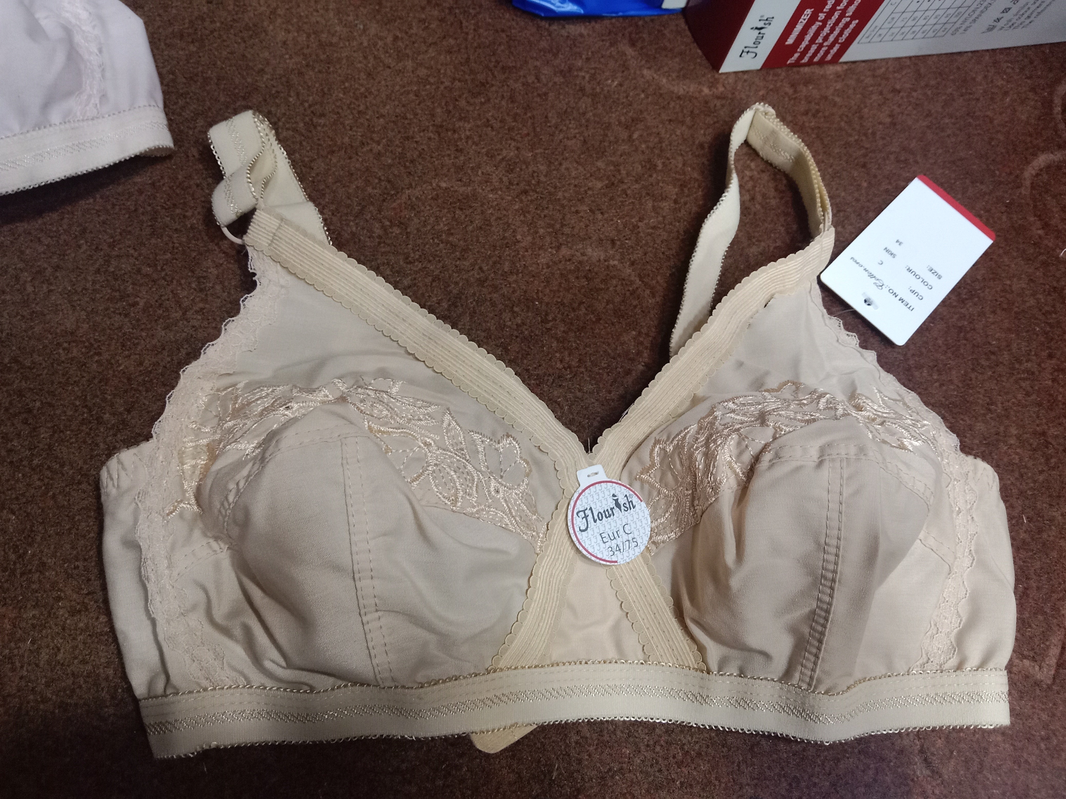 x over cotton bra ,(florash)